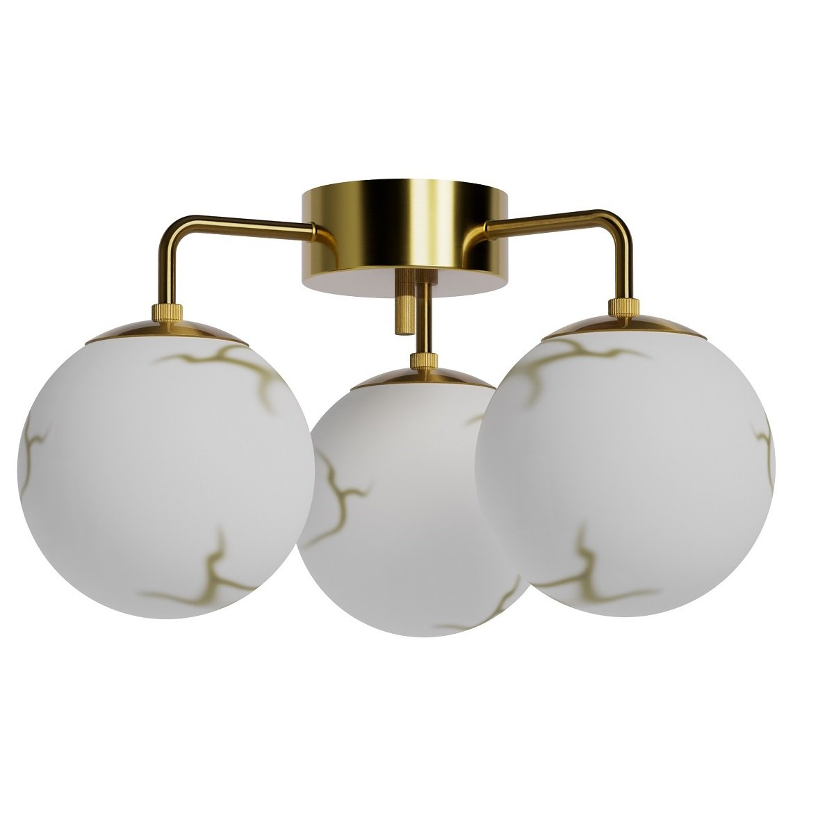 By Ryd�ns 4202550-5000 Deckenleuchte Bellagio 3-flammig Messing Wei�