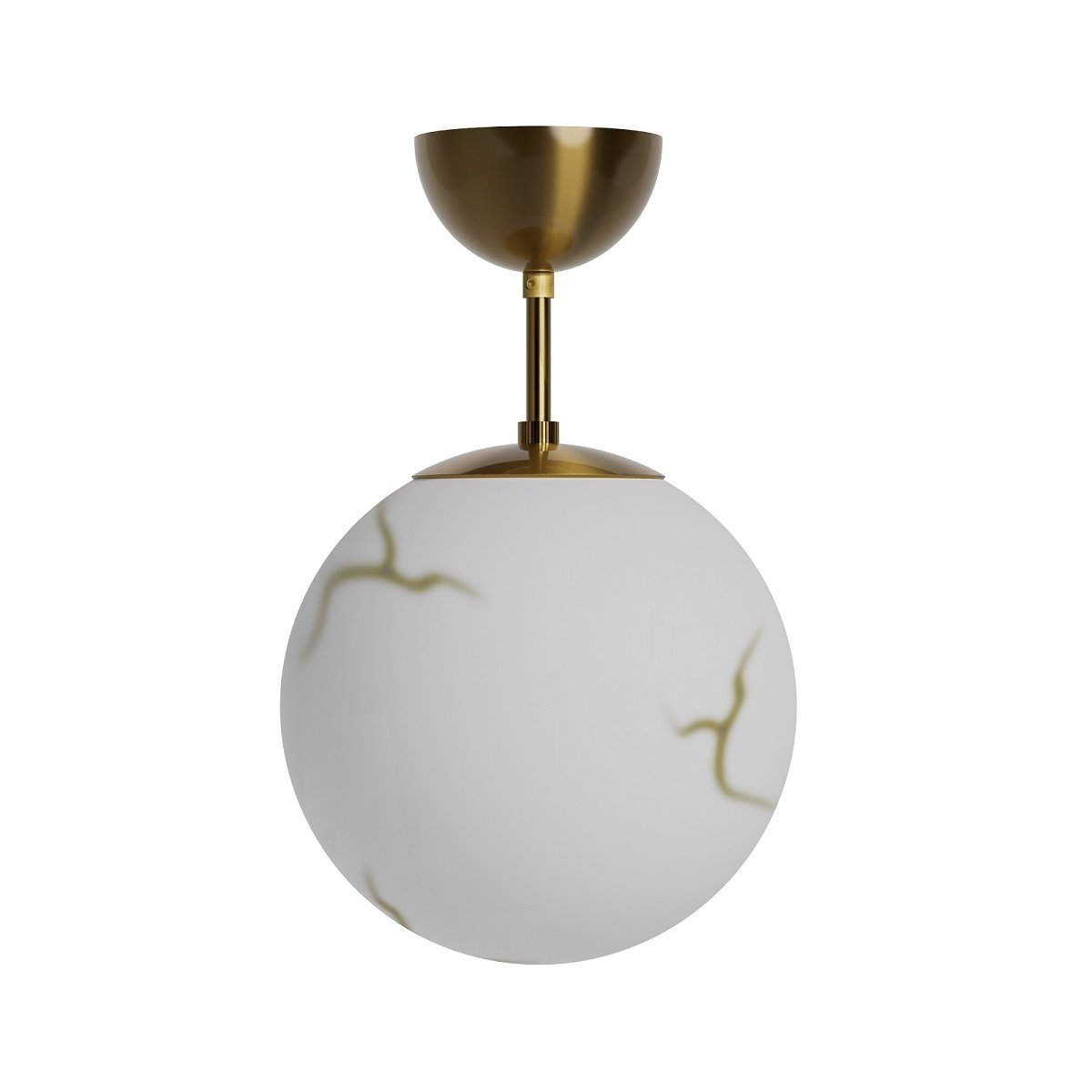 By Ryd�ns 4202560-5000 Deckenleuchte Bellagio Messing Wei� 25cm