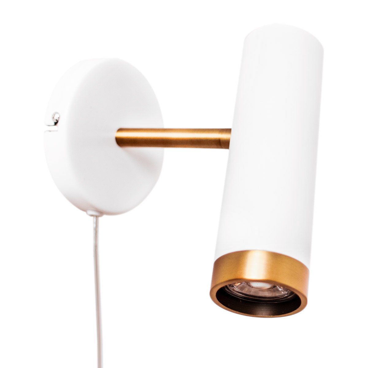 By Ryd�ns 4300450-5002 Puls Wandleuchte 1-flammig wei� matt goldfarben