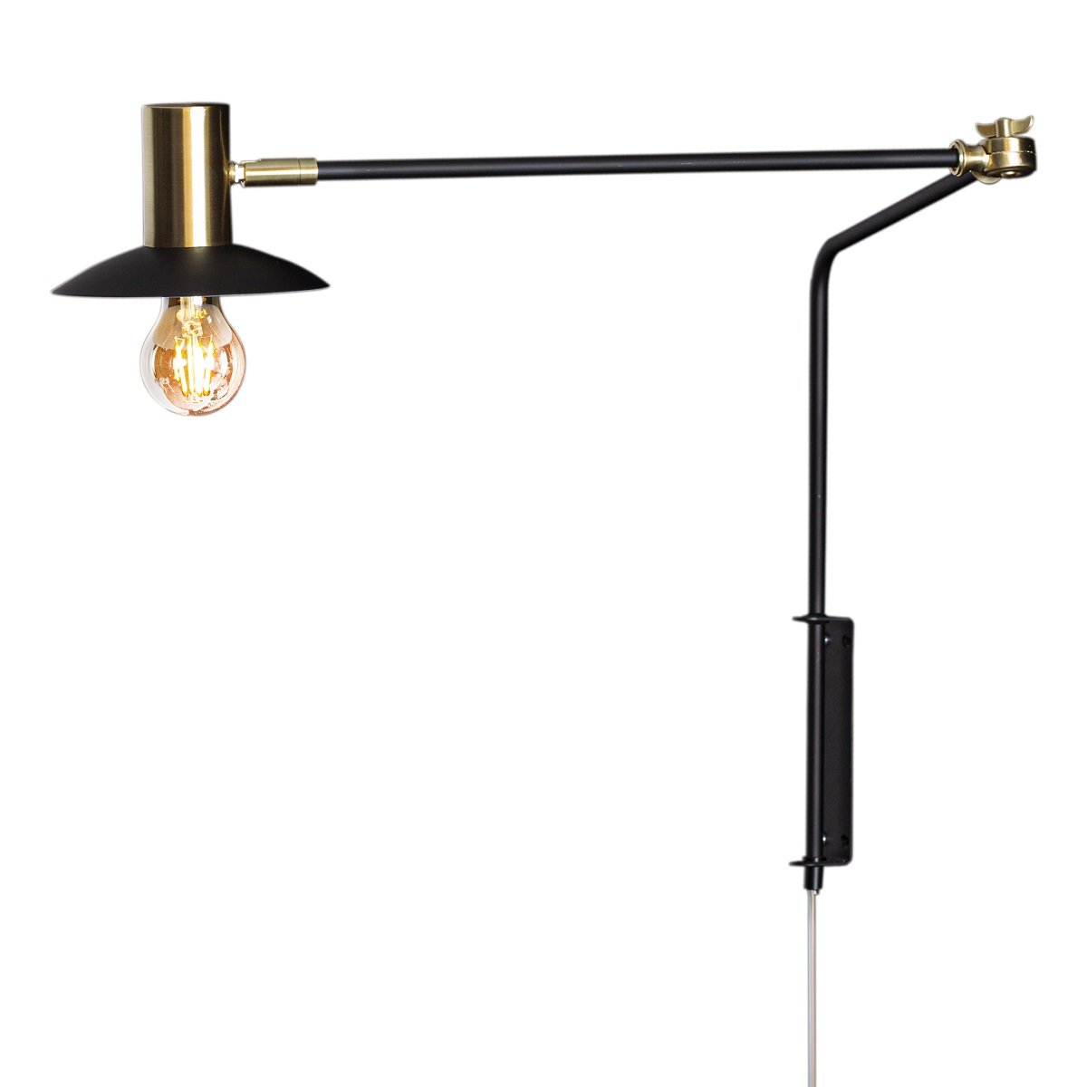 By Ryd�ns 4300540-4002 Wandleuchte Quinn lang schwarz matt E27