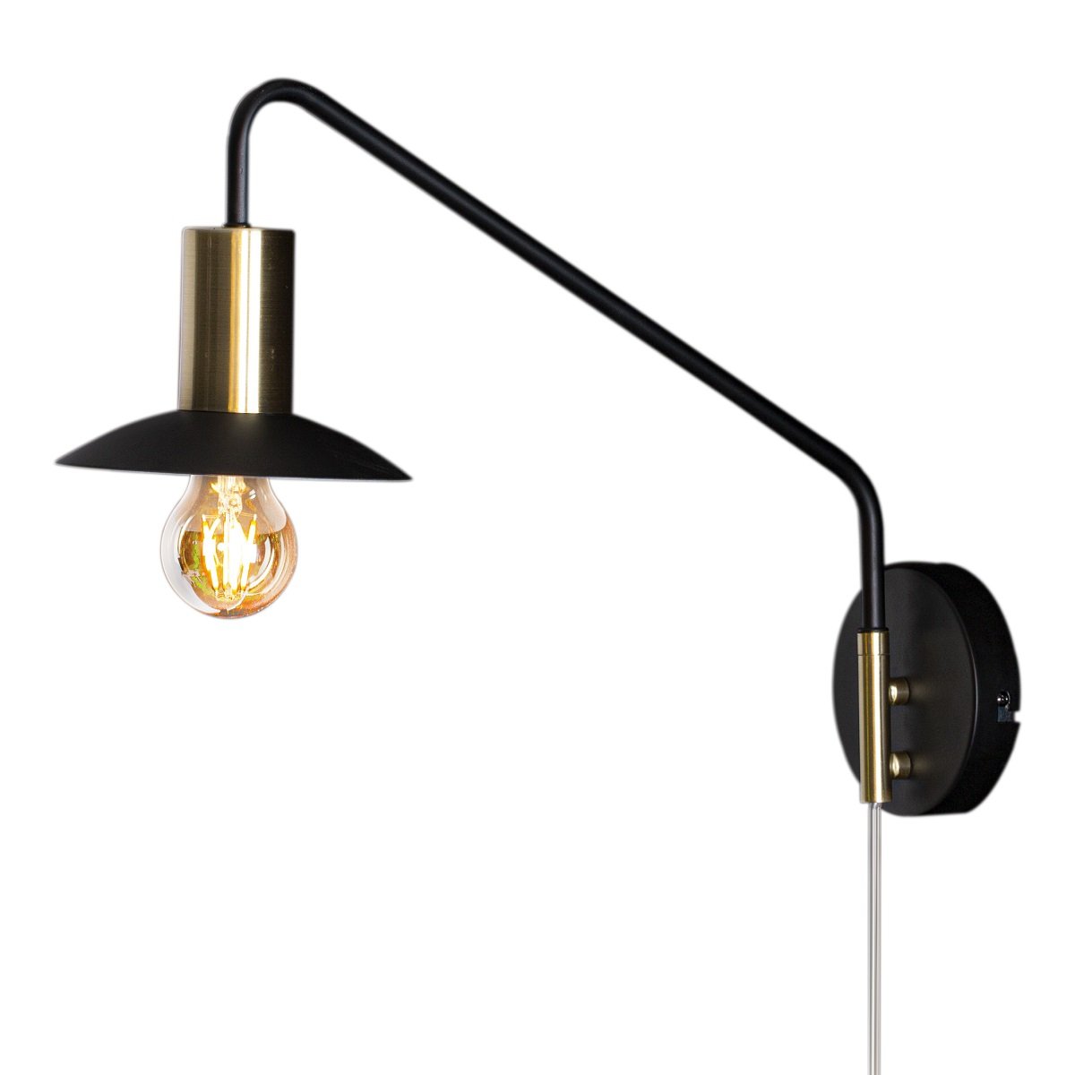By Ryd�ns 4300550-4002 Wandleuchte Quinn kurz schwarz matt E27