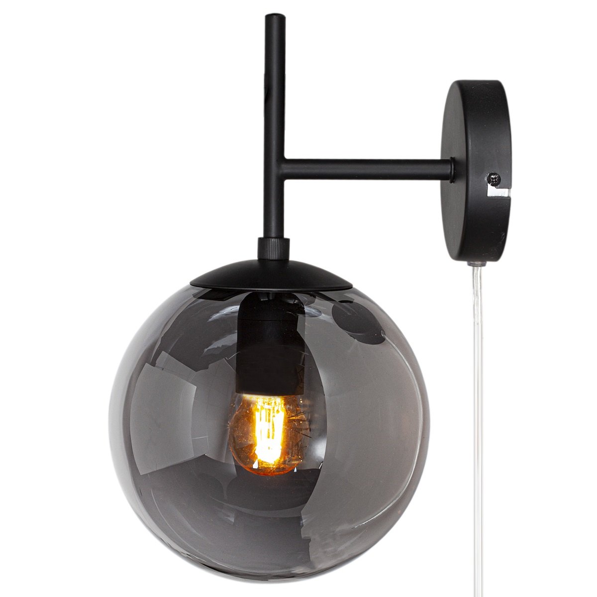 By Ryd�ns 4300560-4505 Wandleuchte Boyle 18cm rauchgrau E27