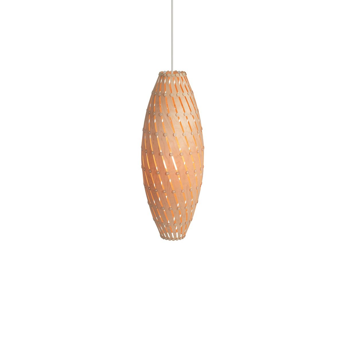 David Trubridge Ebb Roll Pendelleuchte 75 cm natural