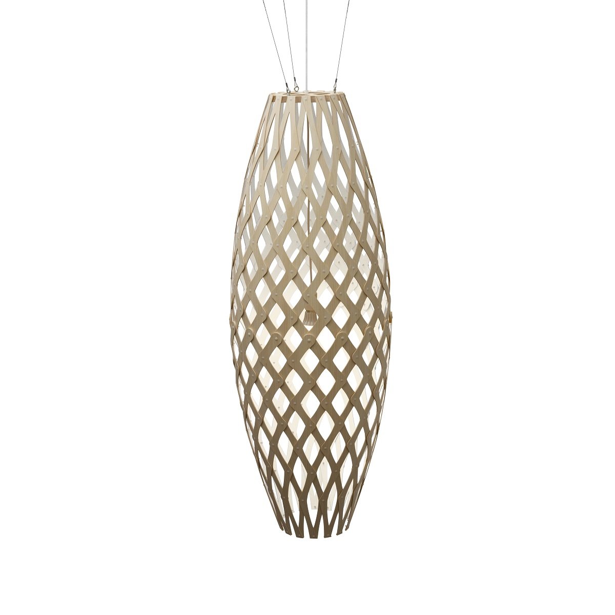 David Trubridge Hinaki Pendelleuchte 140 cm wei� 1 Seite