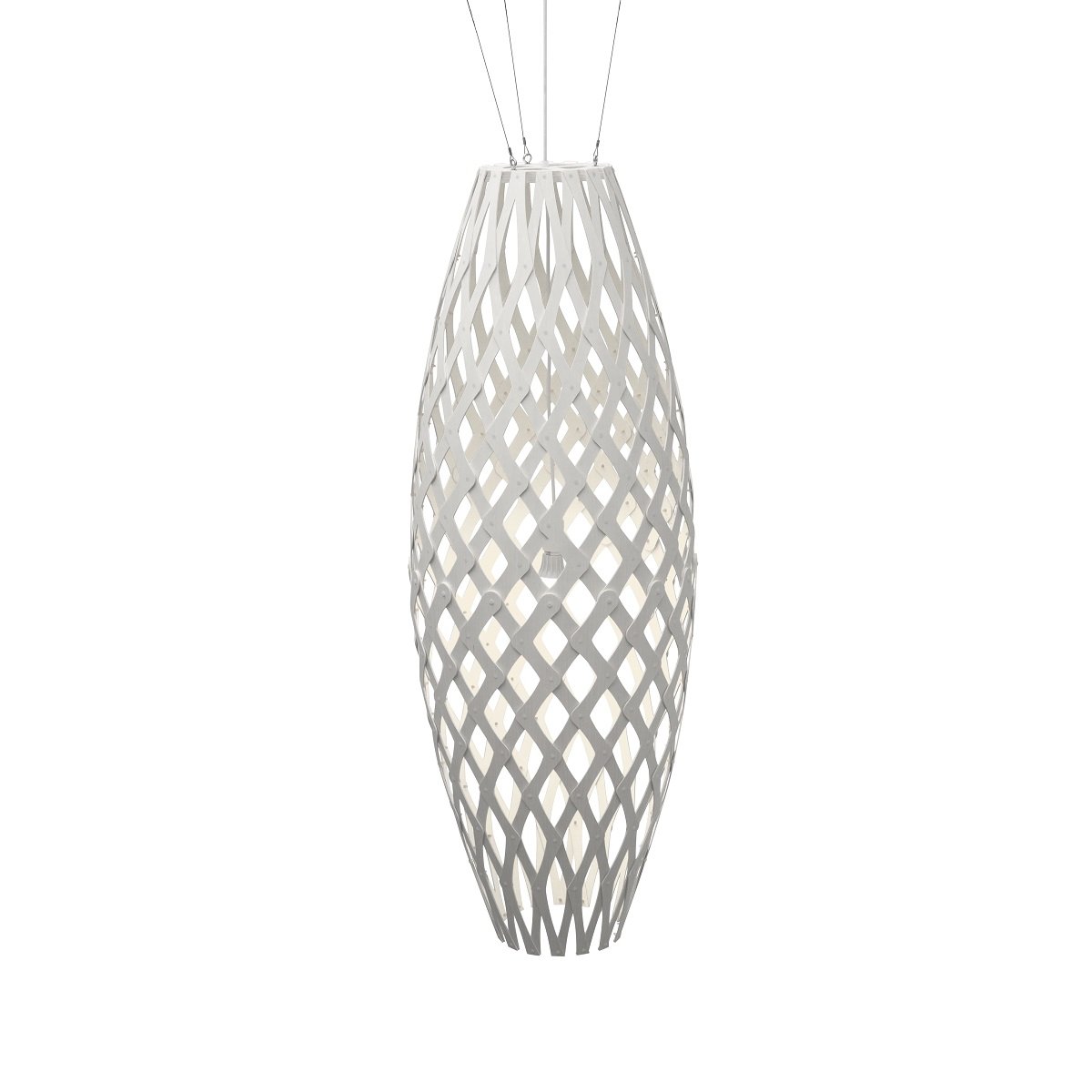 David Trubridge Hinaki Pendelleuchte 140 cm wei� 2 Seiten