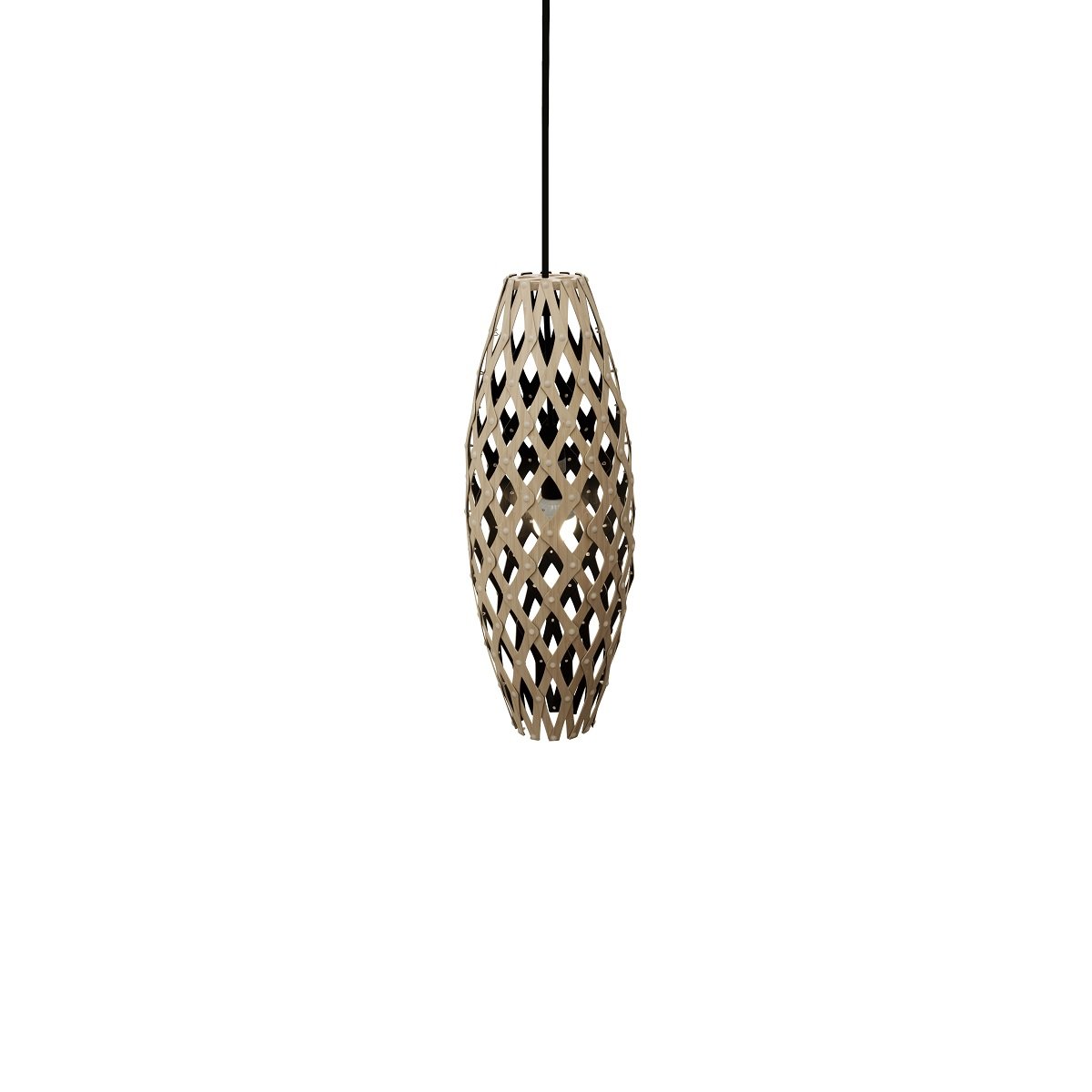 David Trubridge Hinaki Pendelleuchte 50 cm Innen schwarz