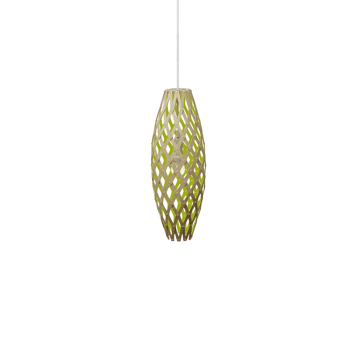 David Trubridge Hinaki Pendelleuchte 50 cm limette