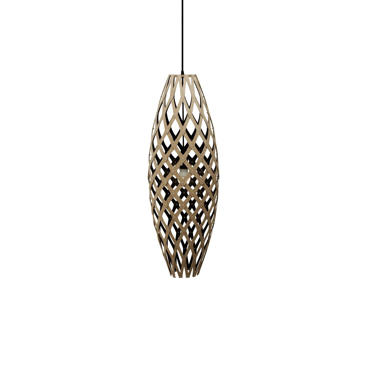 David Trubridge Hinaki Pendelleuchte 90 cm Innen schwarz