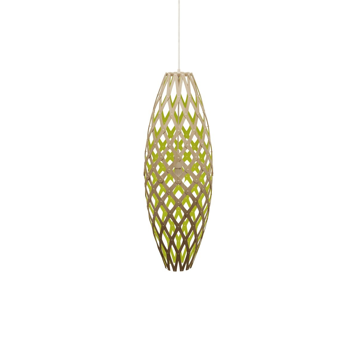 David Trubridge Hinaki Pendelleuchte 90 cm limette