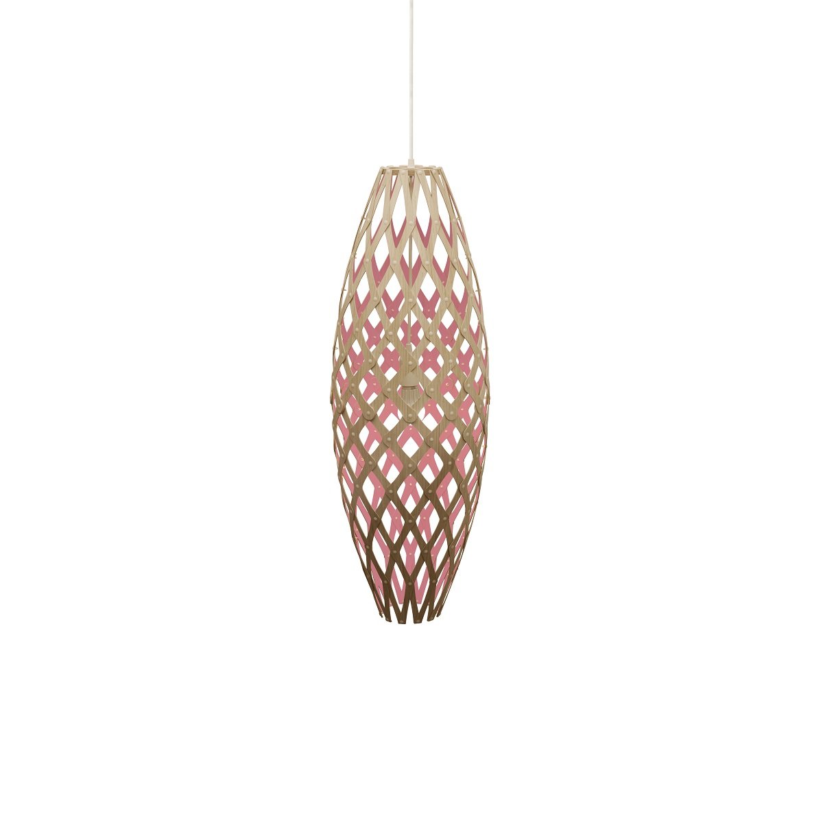 David Trubridge Hinaki Pendelleuchte 90 cm pink