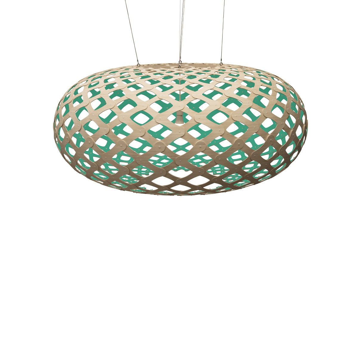 David Trubridge Kina Pendelleuchte � 140cm aqua