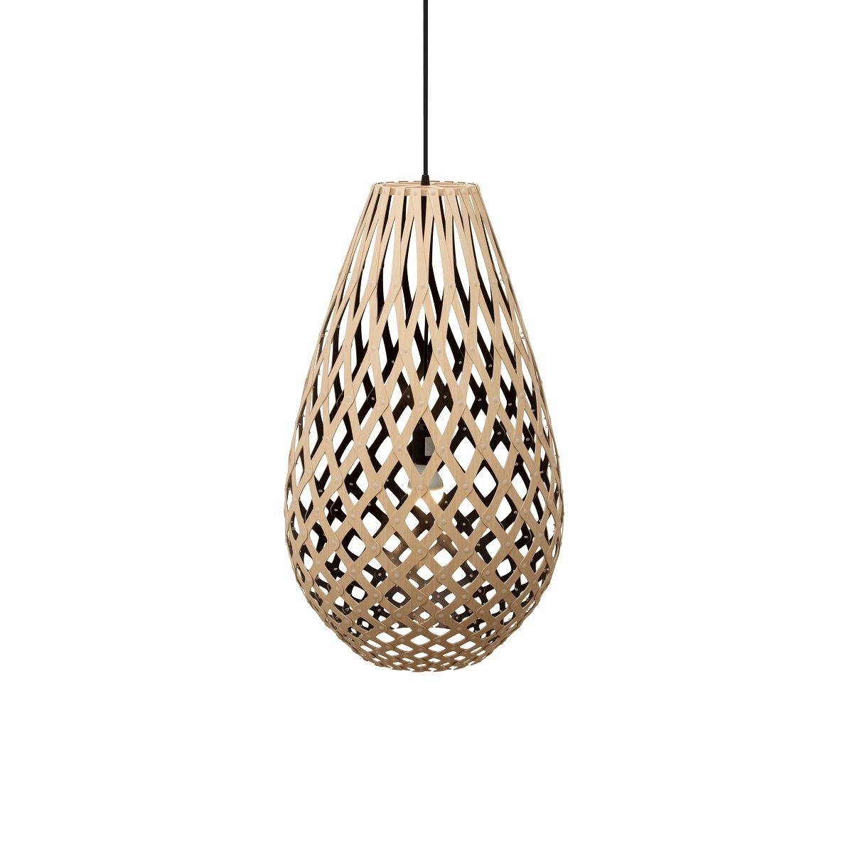 David Trubridge Koura Pendelleuchte 100 cm Innen schwarz