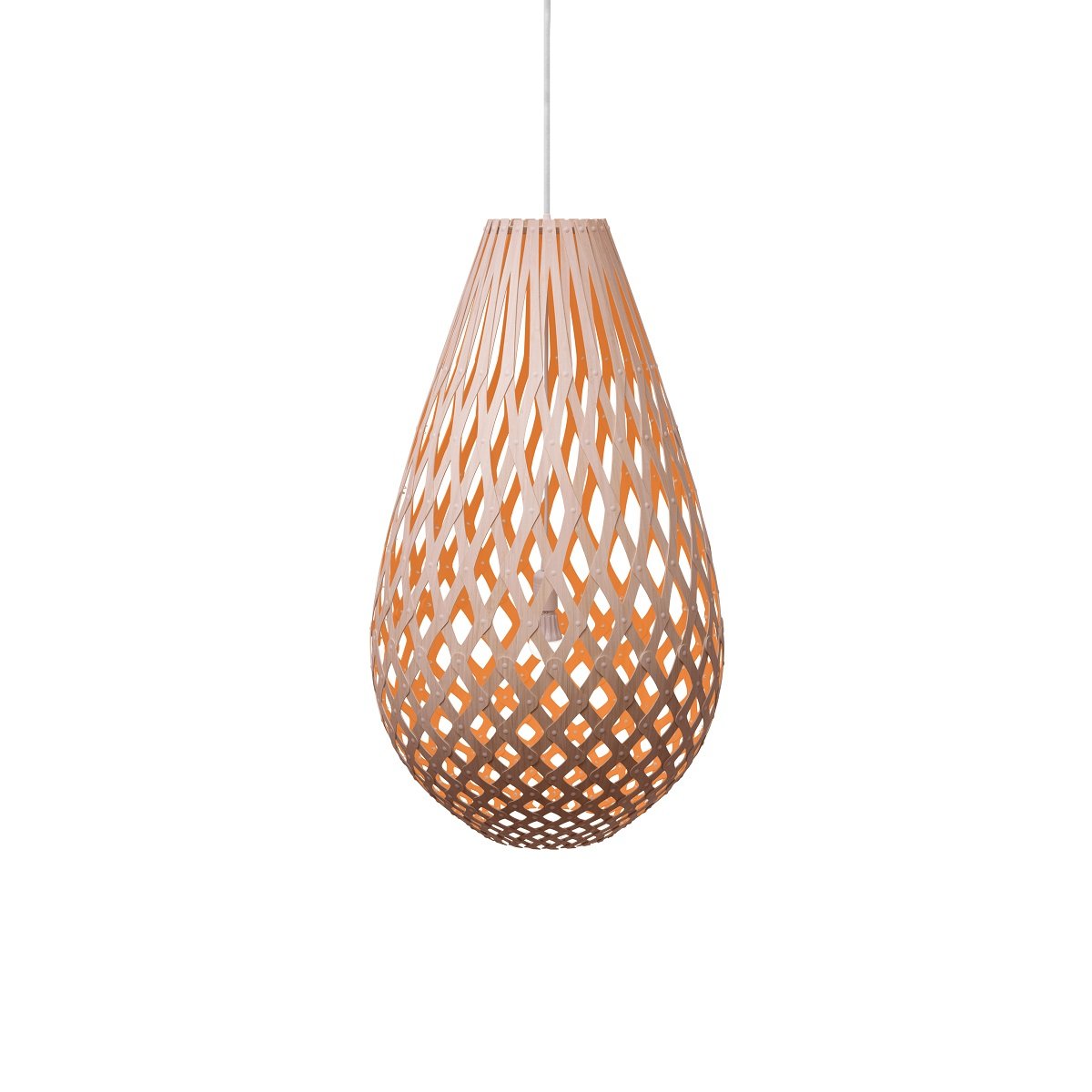 David Trubridge Koura Pendelleuchte 100 cm orange