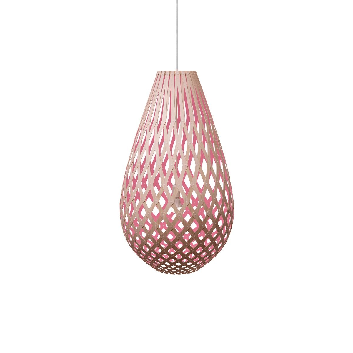 David Trubridge Koura Pendelleuchte 100 cm pink