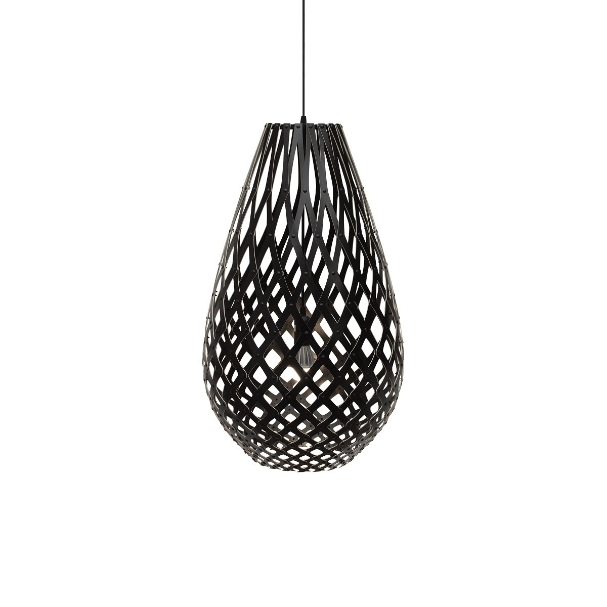 David Trubridge Koura Pendelleuchte 100 cm schwarz 2 Seiten