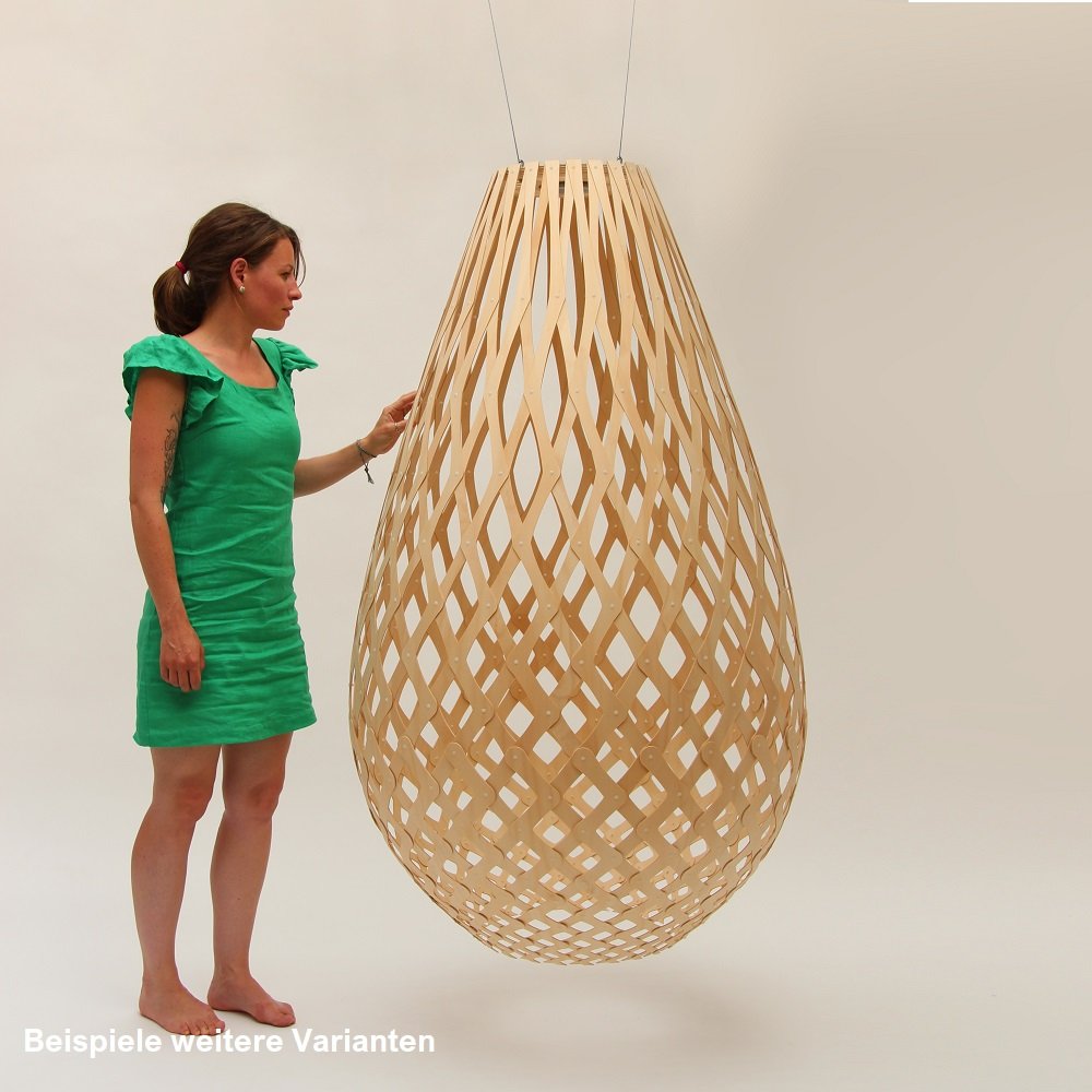 David Trubridge Koura Pendelleuchte 160 cm bambus > Leuchten & Lampen