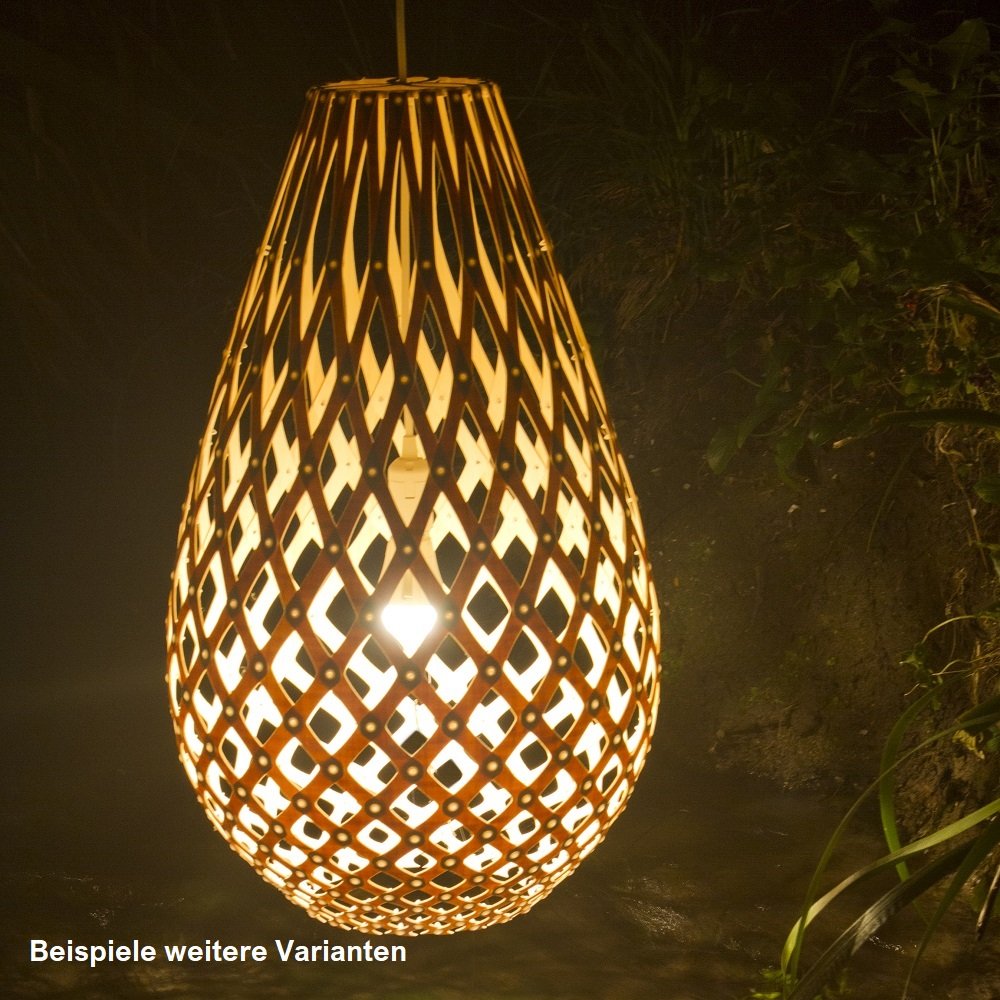 David Trubridge Koura Pendelleuchte 160 cm bambus > Leuchten & Lampen