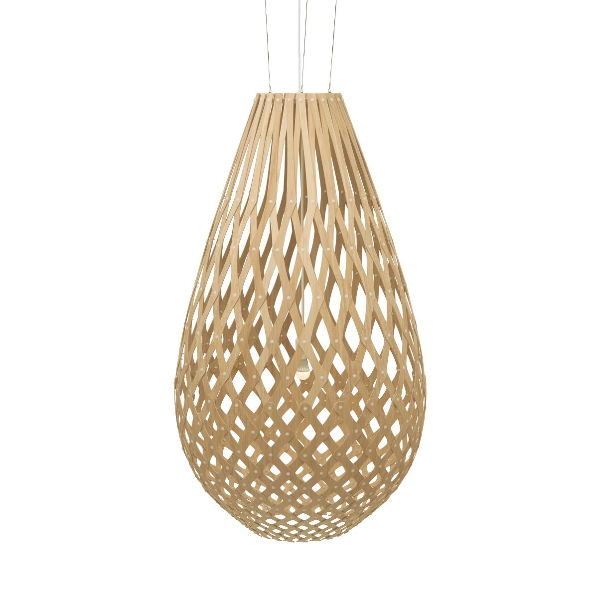 David Trubridge Koura Pendelleuchte 160 cm bambus > Leuchten & Lampen