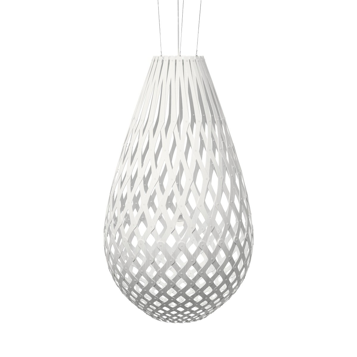 David Trubridge Koura Pendelleuchte 160 cm wei� 2 Seiten