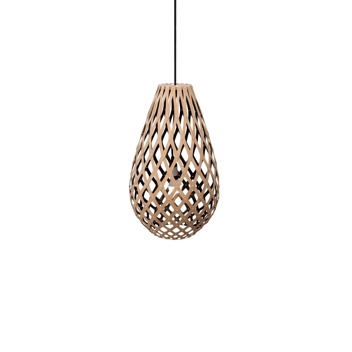 David Trubridge Koura Pendelleuchte 50 cm Innen schwarz