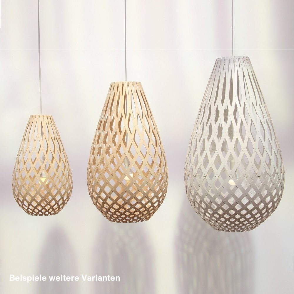 David Trubridge Koura Pendelleuchte 50 cm bambus > Leuchten & Lampen