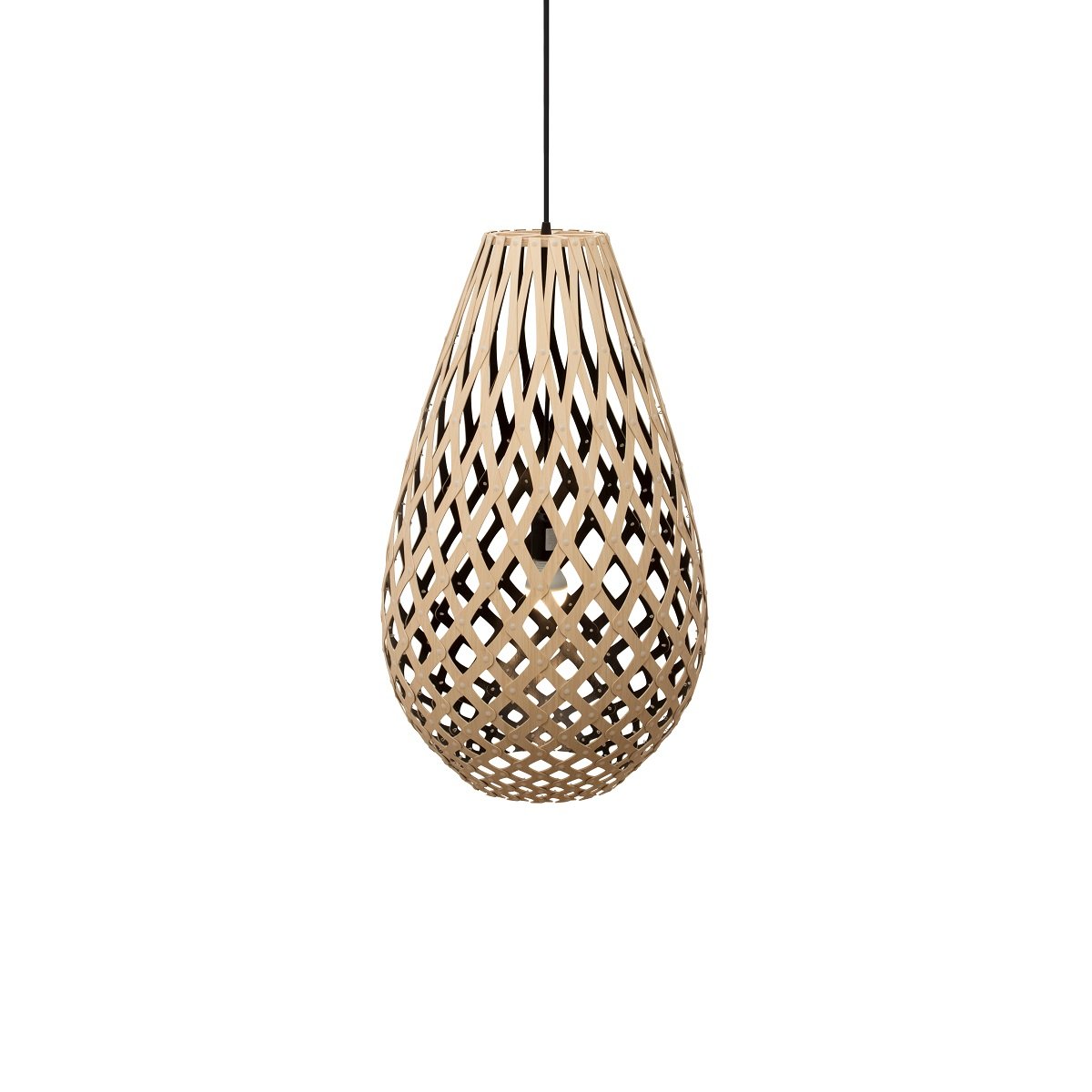 David Trubridge Koura Pendelleuchte 75 cm Innen schwarz