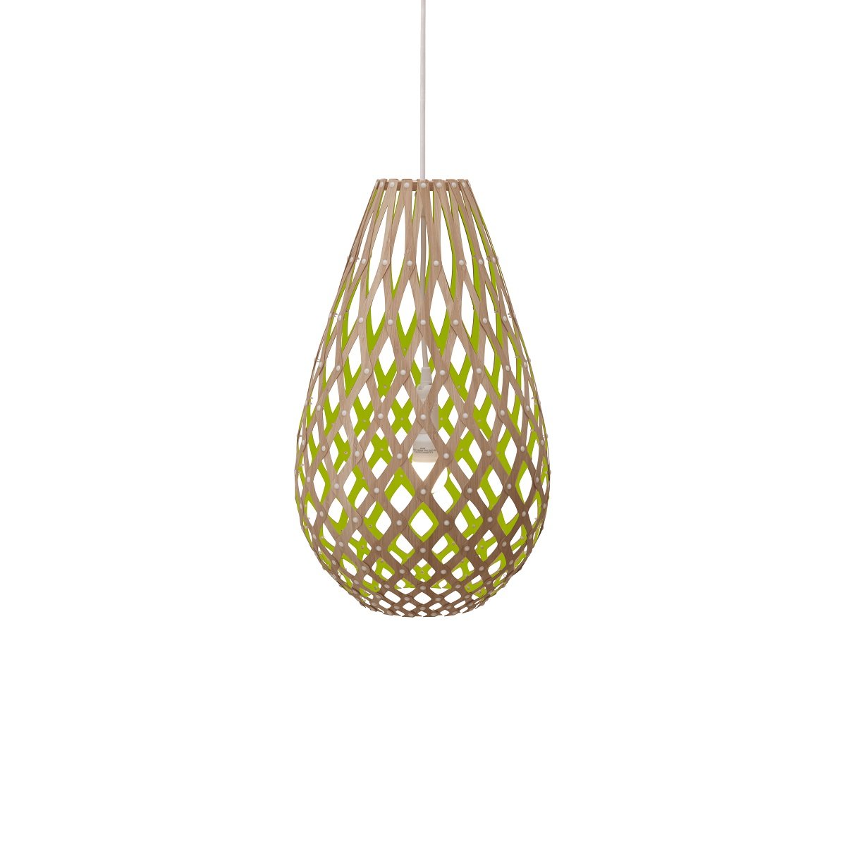 David Trubridge Koura Pendelleuchte 75 cm limette