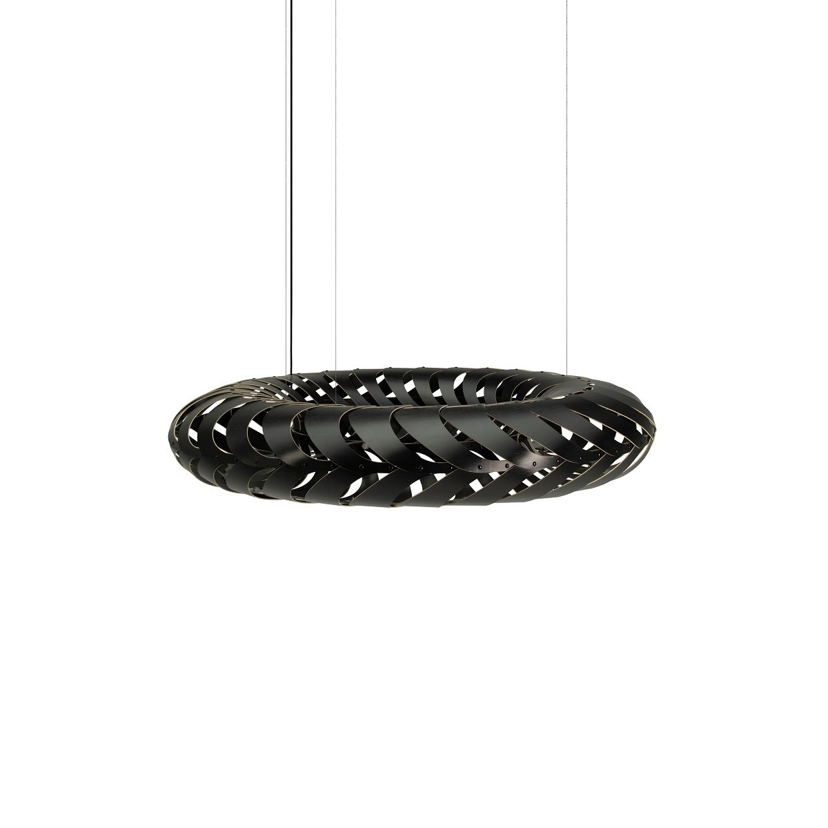 David Trubridge Maru Pendelleuchte � 110cm schwarz 2 Seiten