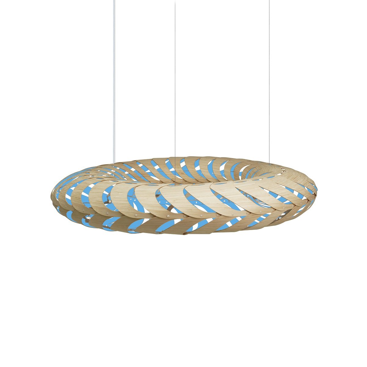 David Trubridge Maru Pendelleuchte � 140cm blau