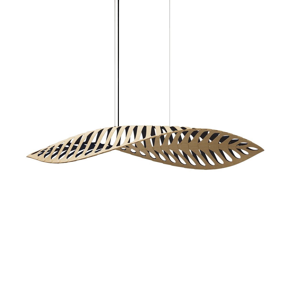 David Trubridge Navicula medium Pendelleuchte 90 cm Innen schwarz