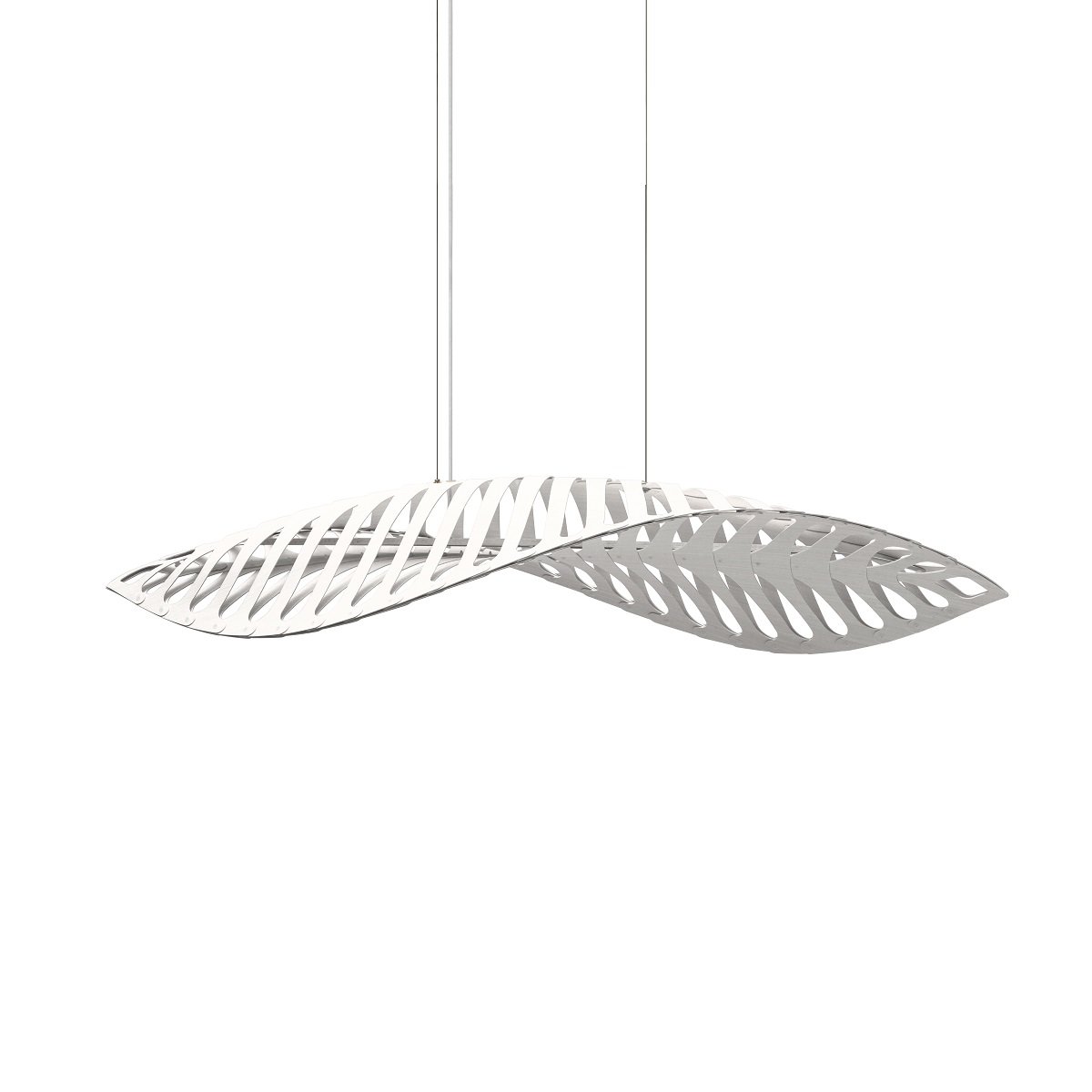 David Trubridge Navicula medium Pendelleuchte 90 cm wei� 2 Seiten