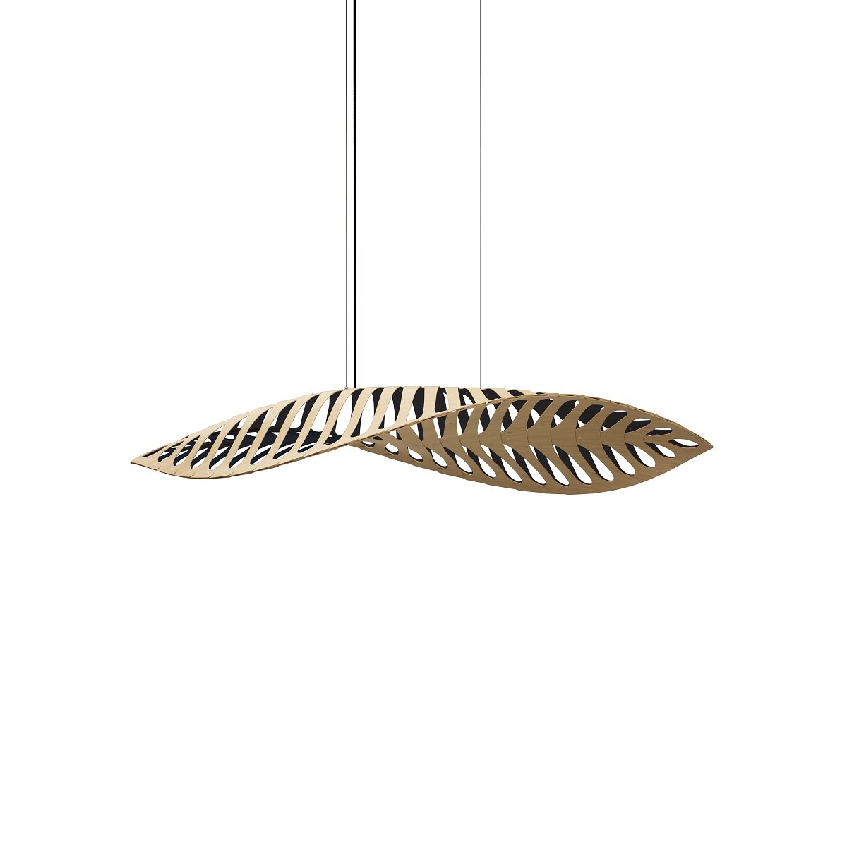 David Trubridge Navicula small Pendelleuchte 57 cm Innen schwarz
