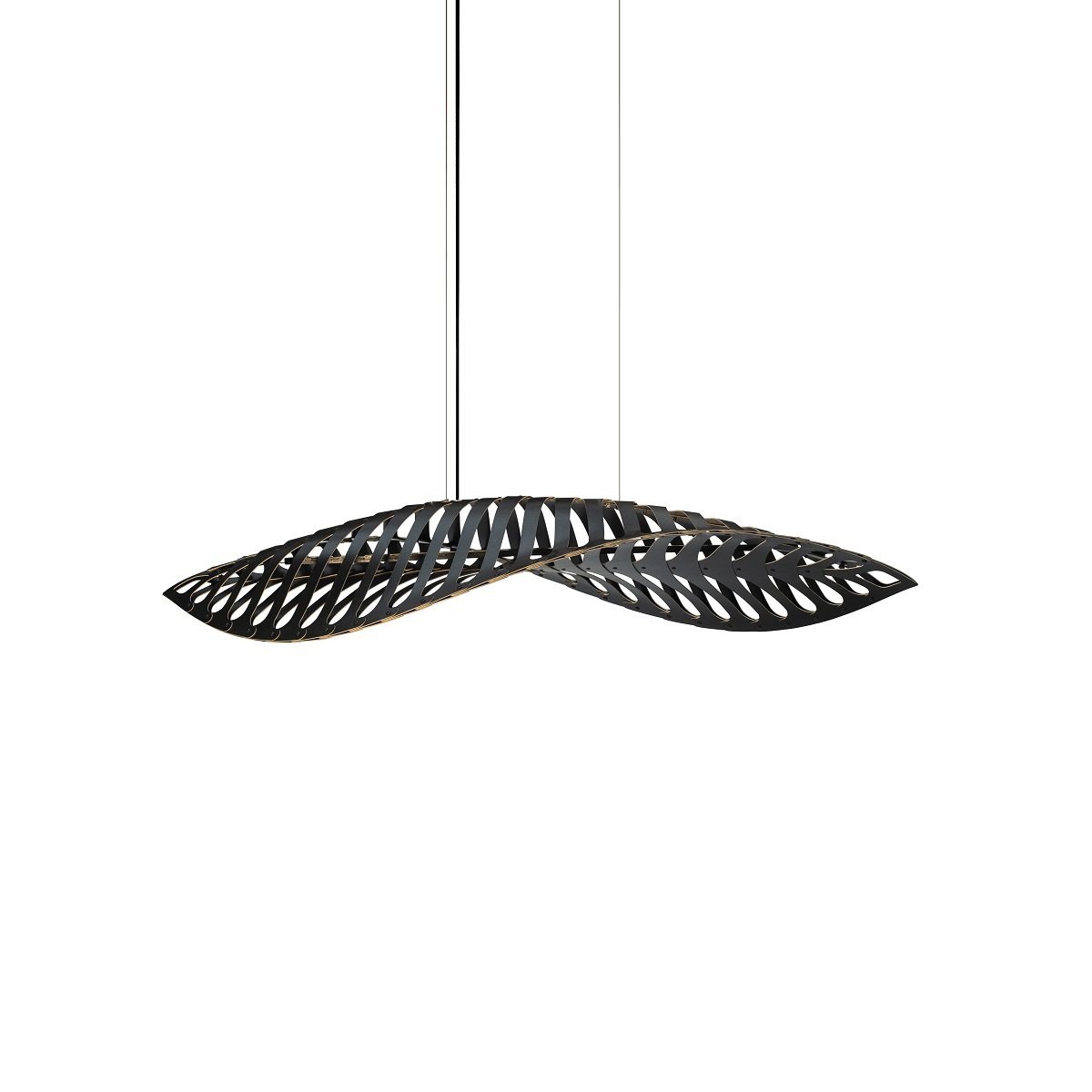 David Trubridge Navicula small Pendelleuchte 57 cm schwarz 2 Seiten