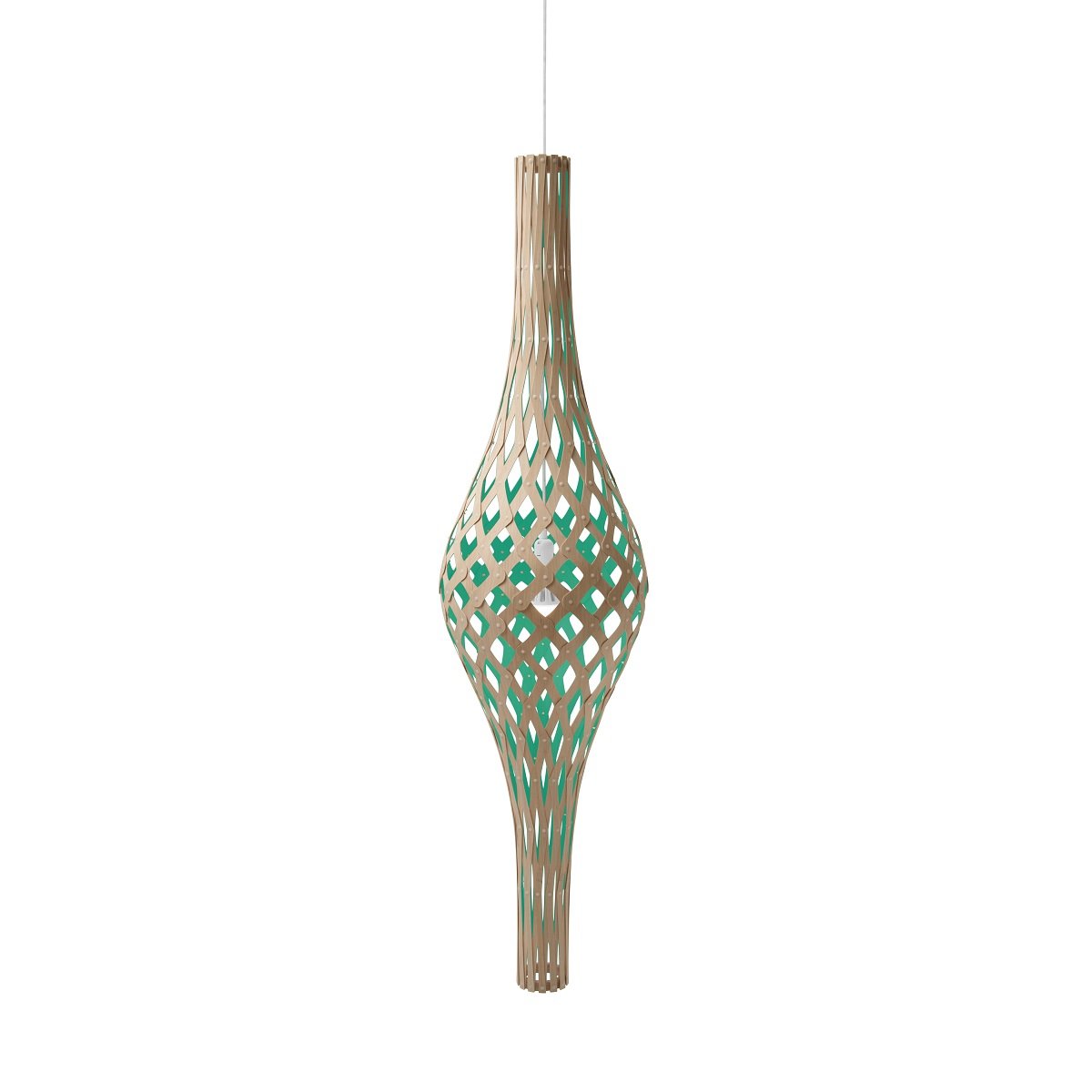 David Trubridge Nikau Pendelleuchte aqua