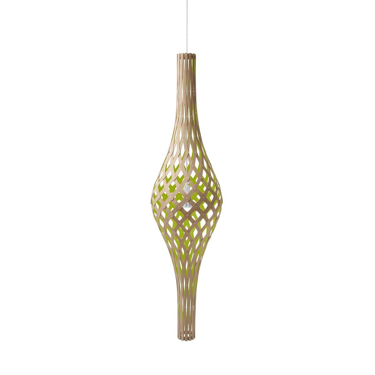 David Trubridge Nikau Pendelleuchte limette