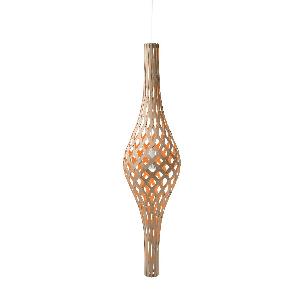David Trubridge Nikau Pendelleuchte orange