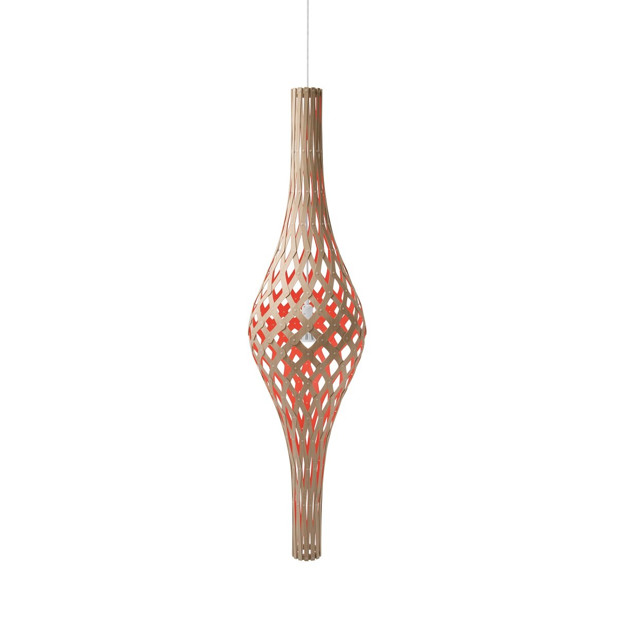 David Trubridge Nikau Pendelleuchte rot