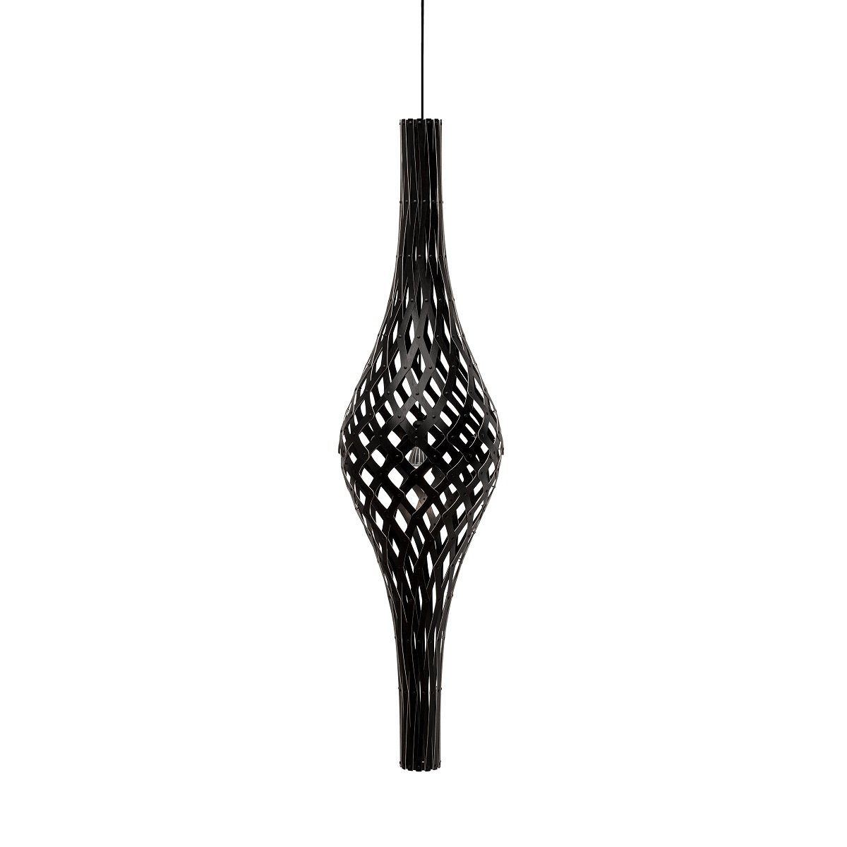 David Trubridge Nikau Pendelleuchte schwarz 2 Seiten
