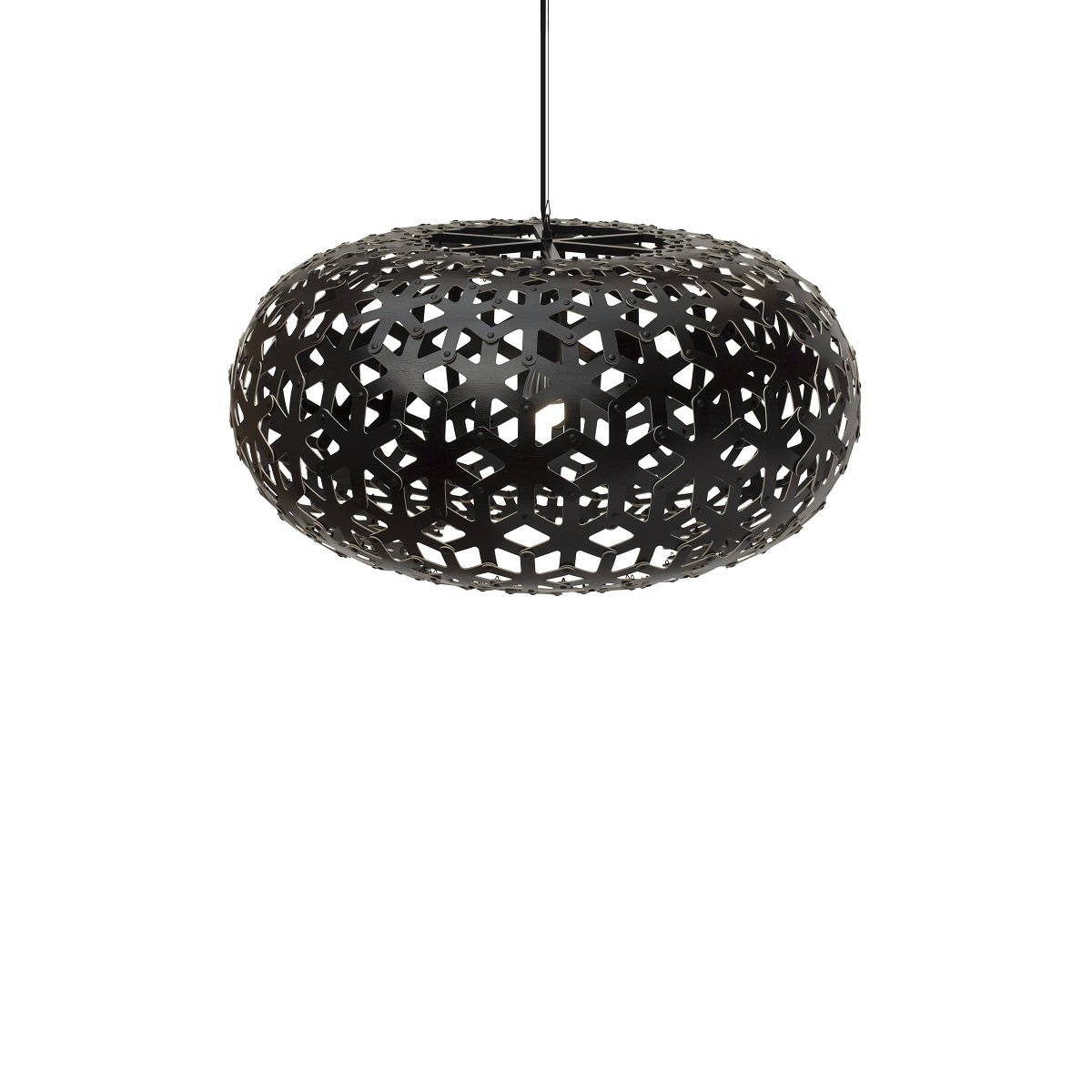 David Trubridge Snowflake Pendelleuchte � 100cm schwarz 2 Seiten