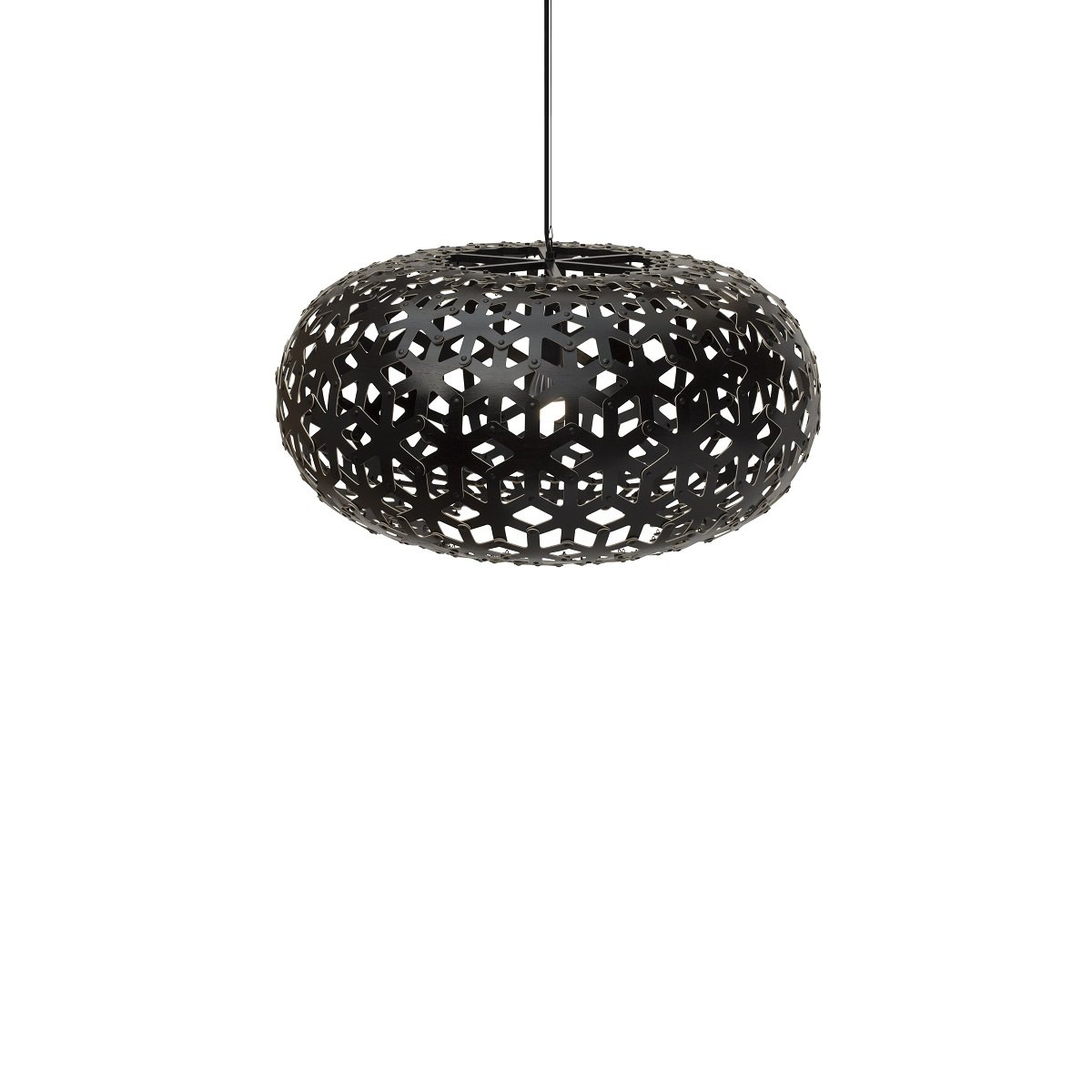 David Trubridge Snowflake Pendelleuchte � 80cm schwarz 2 Seiten