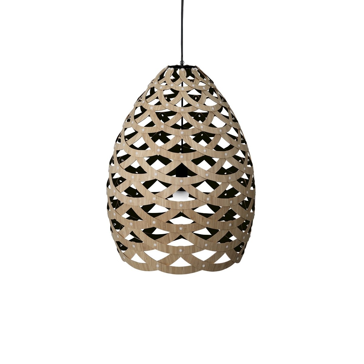 David Trubridge Tui large Pendelleuchte � 76 cm schwarz 1 Seite