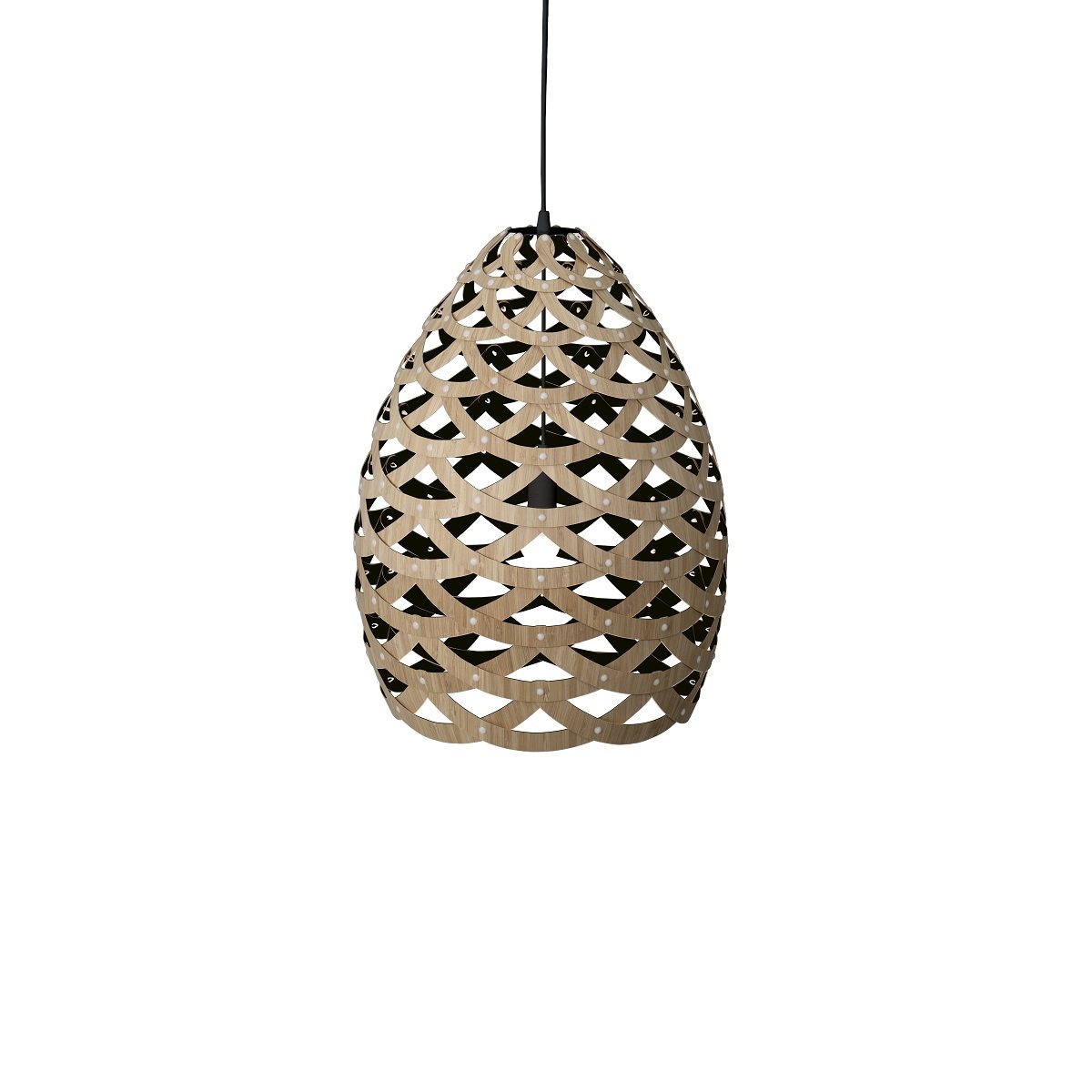 David Trubridge Tui medium Pendelleuchte � 54 cm schwarz 1 Seite
