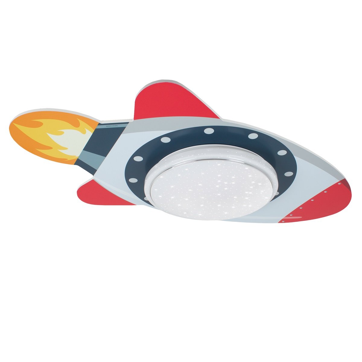 Elobra 137130 LED Deckenleuchte Rakete Starlight grau rot 3000-5000K