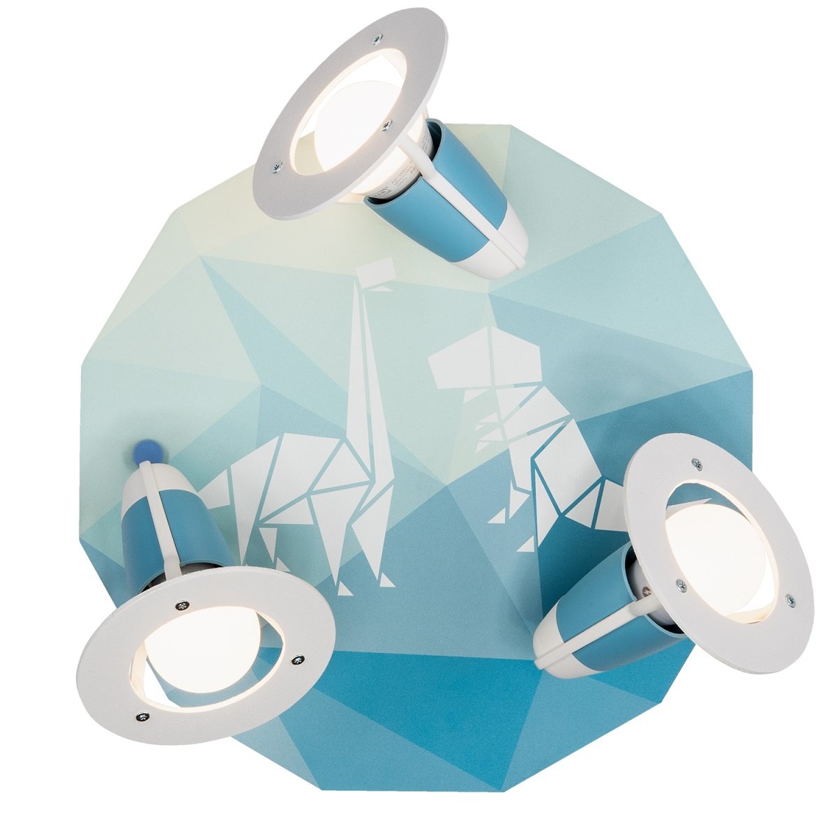Elobra 139844 Spot Rondell Dinopoly 3-flammig blau E14