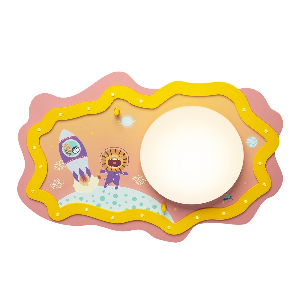 Elobra 140123 LED Deckenleuchte Little Astronauts Escape orange rosa 3000K