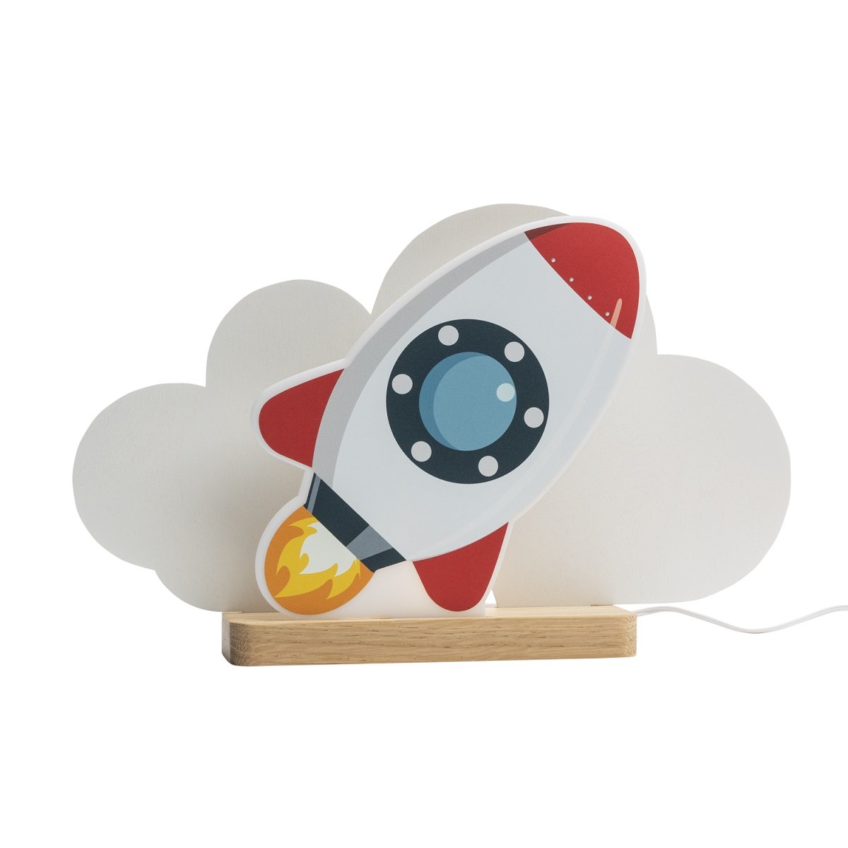 Elobra 140918 LED Tischleuchte Stecksystem Rakete grau rot warmwei�