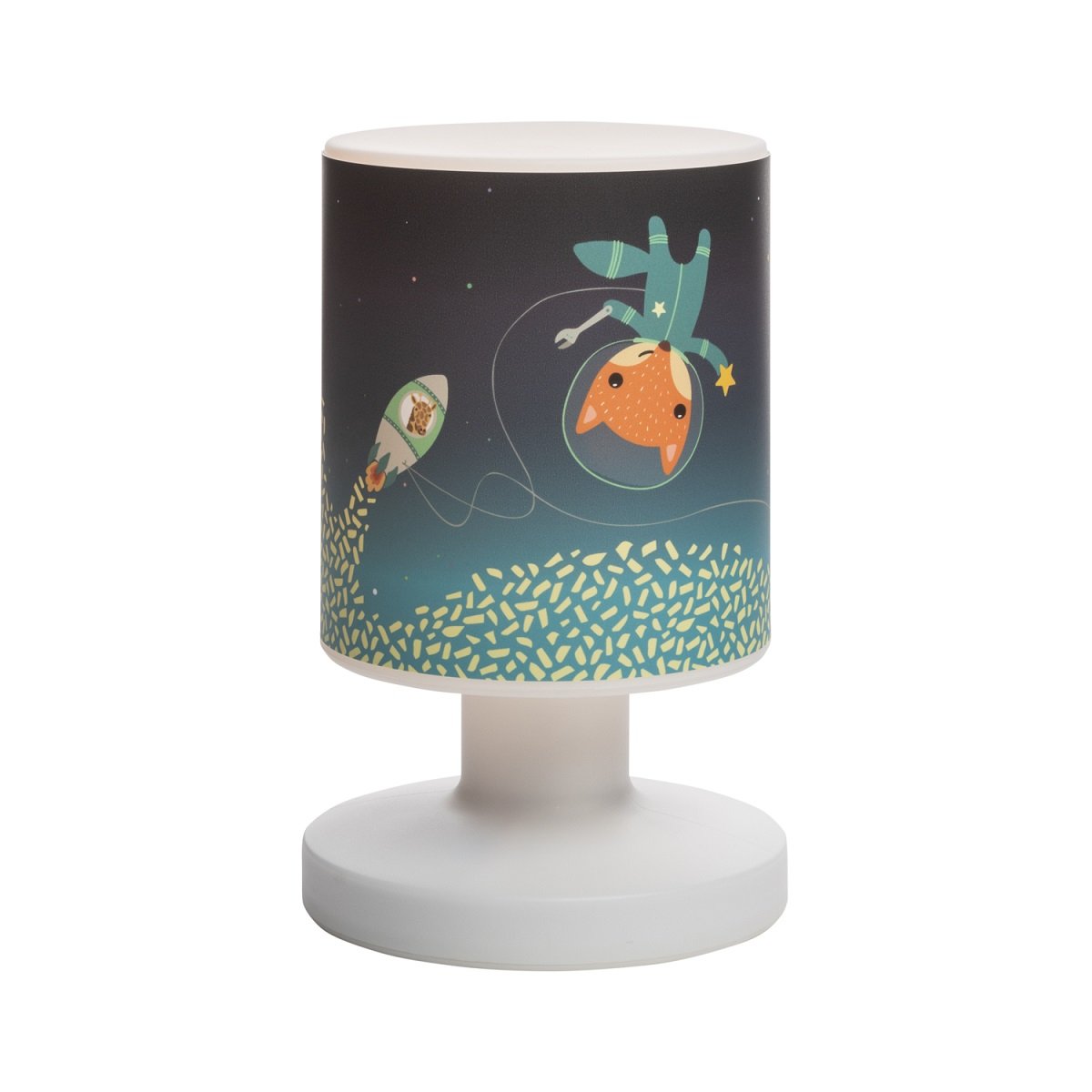 Elobra 140970 LED Tischleuchte Akkuleuchte Little Astronauts Space Mission blau