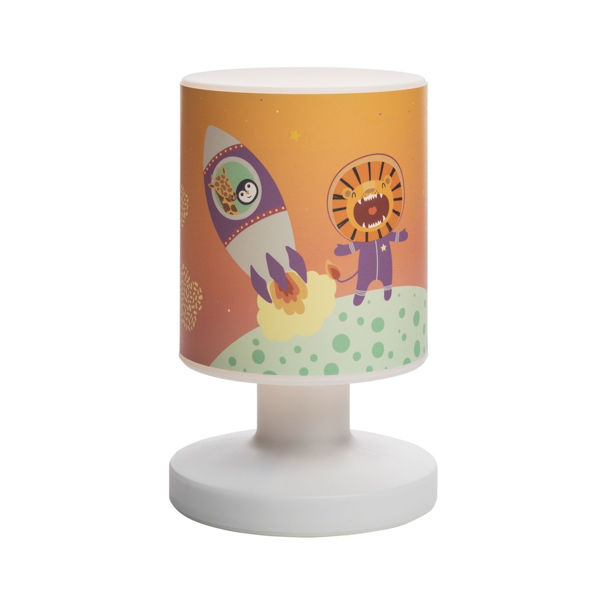 Raffinaderij Vader Vergoeding Elobra 140987 LED Tischleuchte Akkuleuchte Little Astronauts Escape orange  lila --> Leuchten & Lampen online kaufen » Be...