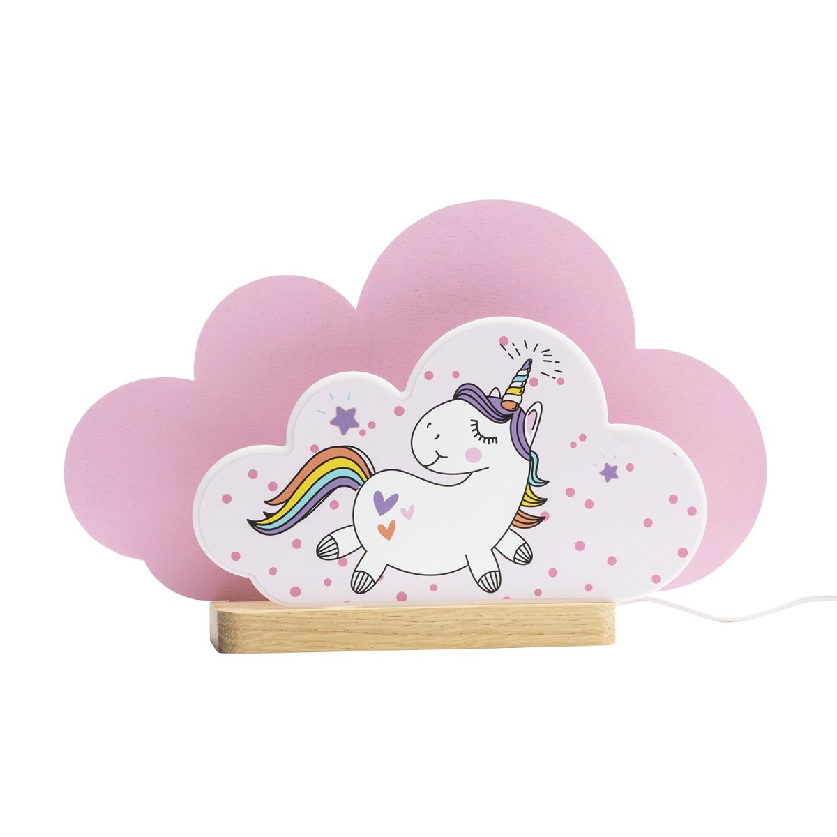 Elobra 141182 LED Tischleuchte Stecksystem Einhorn Babsy rosa warmwei�