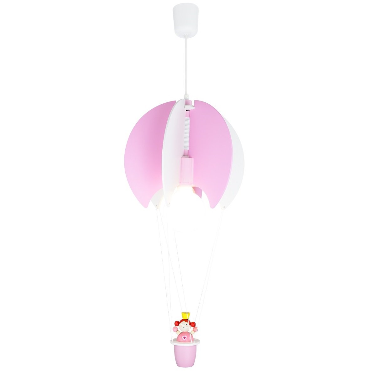 Elobra No. 125120 Pendelleuchte Ballon mit Prinzessin Leia 1-flammig, Rosa, Wei�